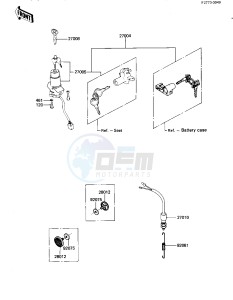 KZ 550 D [GPZ] (D1) [GPZ] drawing IGNITION SWITCH_LOCKS_REFLECTORS