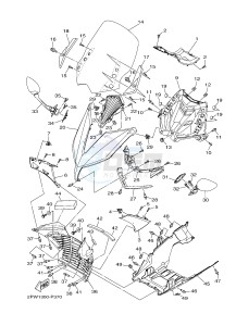 XP500 TMAX T-MAX 530 (2PWL) drawing WINDSHIELD