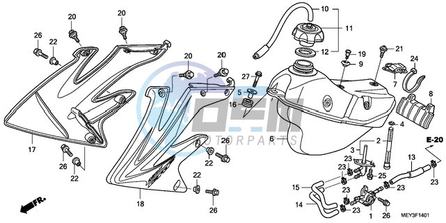 FUEL TANK (CRF450X8,9)