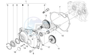 Sport City One 125 4T e3 drawing Transmission