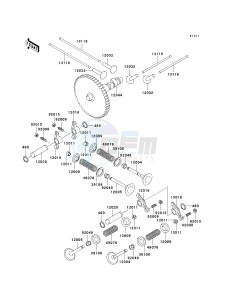 KAF 620 M [MULE 4010 4X4] (M9F) M9F drawing VALVE-- S- -_CAMSHAFT-- S- -