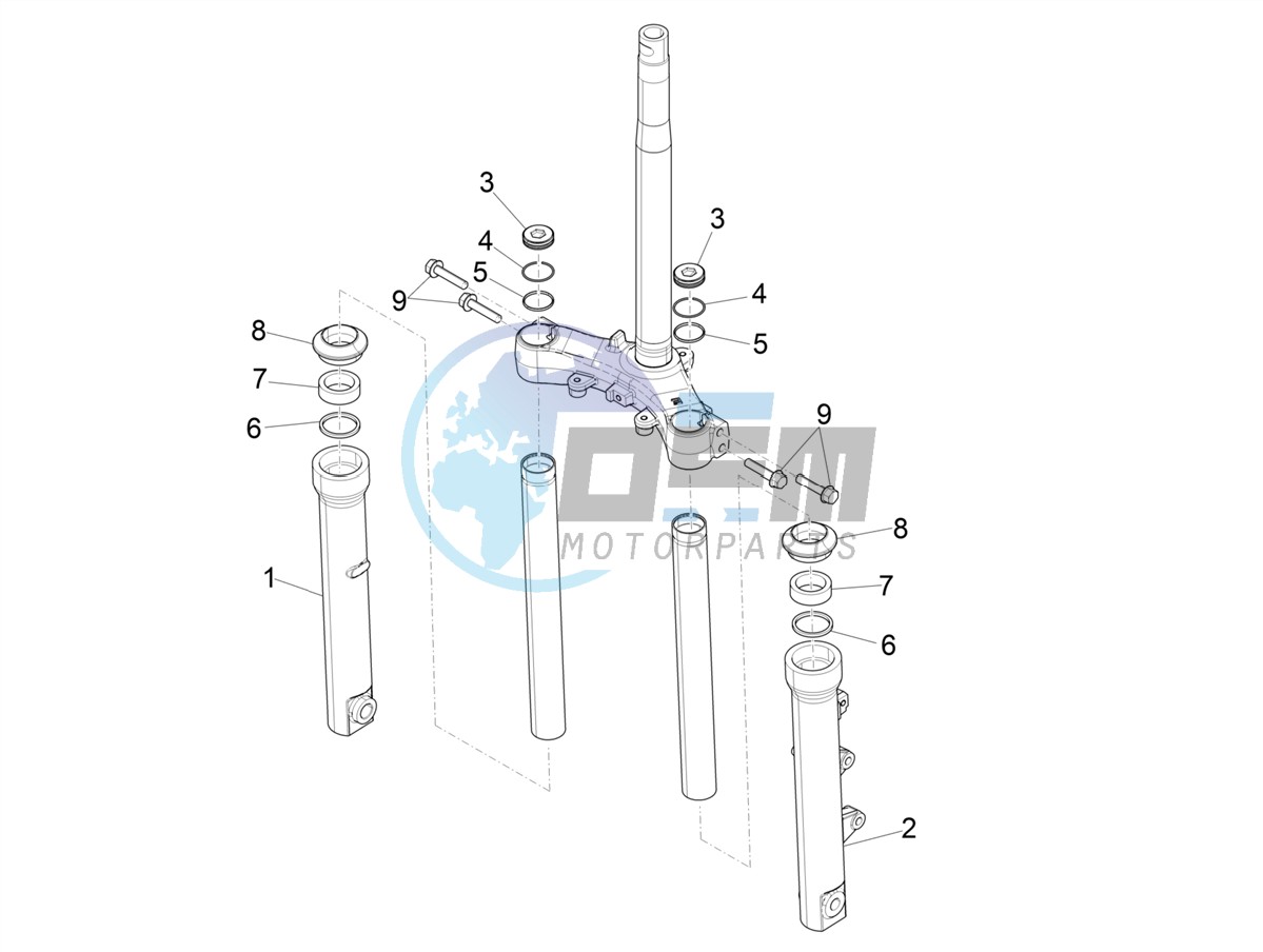 Fork's components (Kayaba)