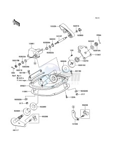 JET SKI STX-15F JT1500A8F FR drawing Handle Pole