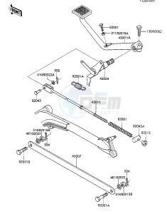 KZ 550 F [SPECTRE] (F1-F2) [SPECTRE] drawing BRAKE PEDAL_TORQUE LINK