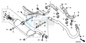 TRX700XX9 Australia - (U) drawing EXHAUST MUFFLER