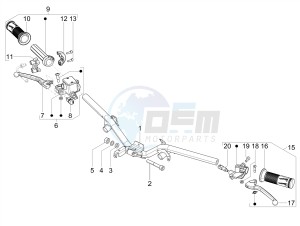 SXL 125 4T 3V drawing Handlebars - Master cil.