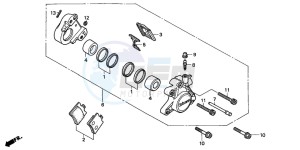 SFX50 drawing FRONT BRAKE CALIPER