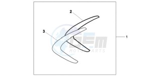 XL700VA9 UK - (E / ABS MKH) drawing FAIRING SCUFF GUARD