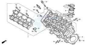 CBR600F drawing CYLINDER HEAD (1)