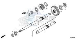 TRX420FM2E TRX420 Europe Direct - (ED) drawing FINAL SHAFT