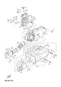 YP125RA (ABS) X-MAX125 ABS X-MAX125 ABS (2ABE) drawing CRANKCASE COVER 1