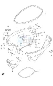 DF 9.9 drawing Side Cover S/N 651001 to 652500