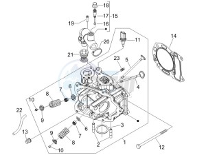 X Evo 125 Euro 3 (UK) drawing Head unit - Valve