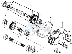 JOYRIDE 200 E2 - 2004 drawing MISSION COVER COUNTER SHAFT