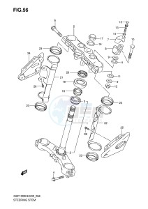 GSF1200 (E2) Bandit drawing STEERING STEM (GSF1200K6 AK6)