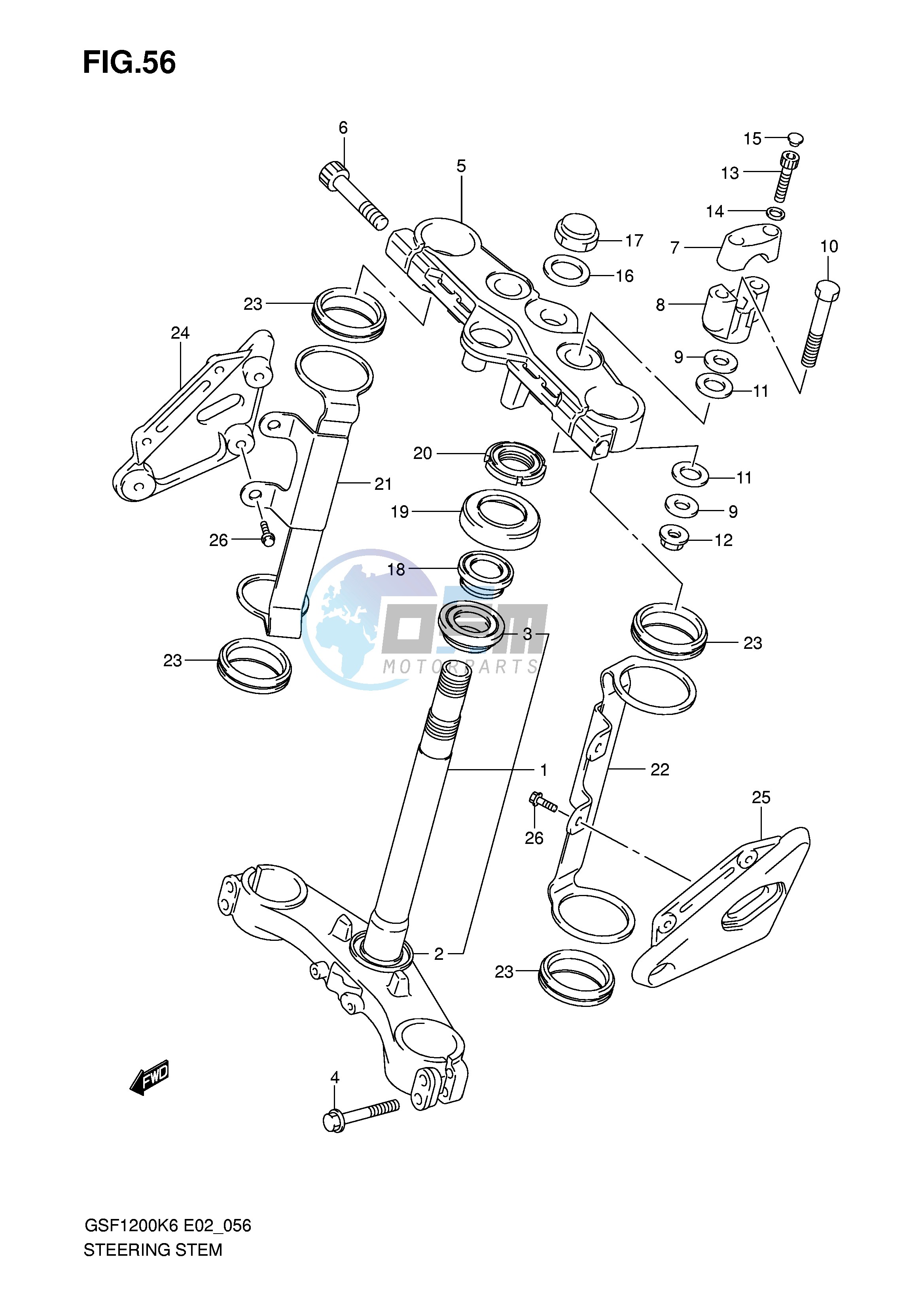 STEERING STEM (GSF1200K6 AK6)