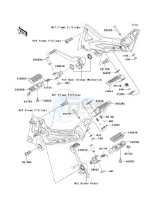 ZR 1000 A [Z1000] (A6F-A6F) A6F drawing FOOTRESTS