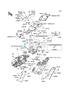 Z1000 ZR1000DAF FR GB XX (EU ME A(FRICA) drawing Cowling(Upper)