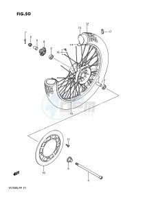 VS750GL (E1) INTRUDER drawing FRONT WHEEL (MODEL F G)