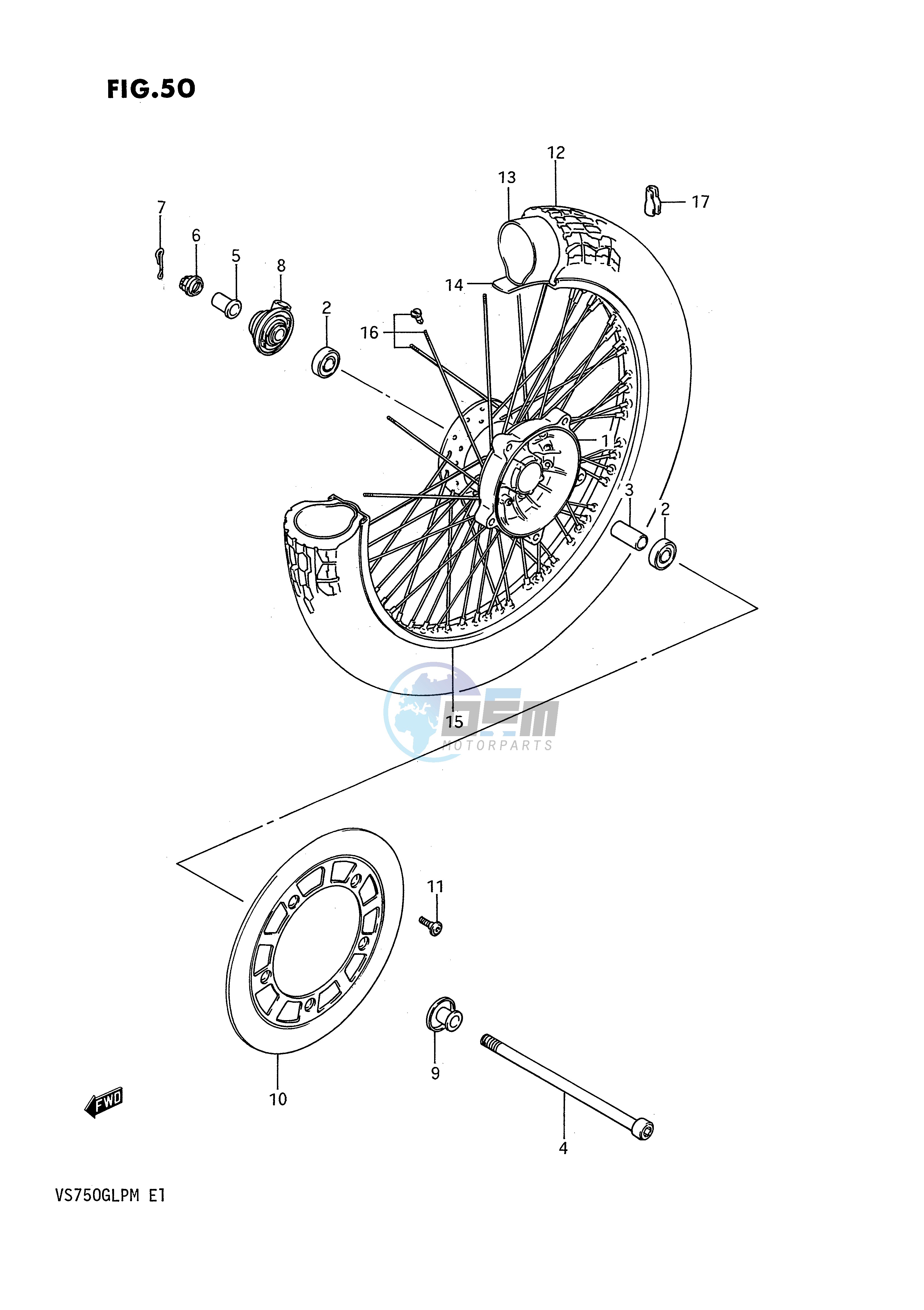 FRONT WHEEL (MODEL F G)