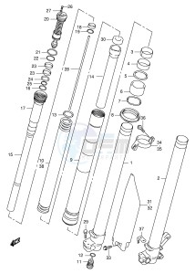 RM250 (E3-E28) drawing FRONT DAMPER (MODEL Y)