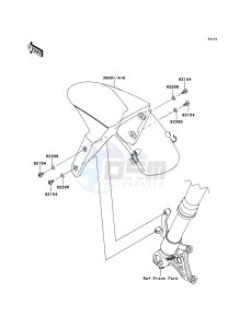 NINJA_ZX-10R ZX1000JCF FR XX (EU ME A(FRICA) drawing Front Fender(s)