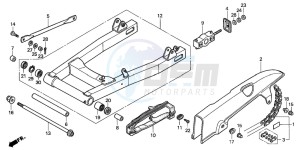 CB500S drawing SWINGARM (1)