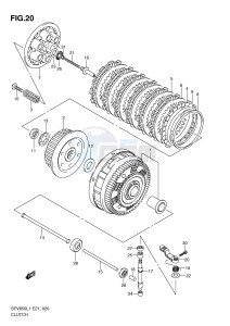 SFV650 (E21) Gladius drawing CLUTCH