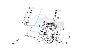 GTS 300I ABS L6 drawing FRONT FORK/ STEERING HEAD BEARING / FRONT FORK