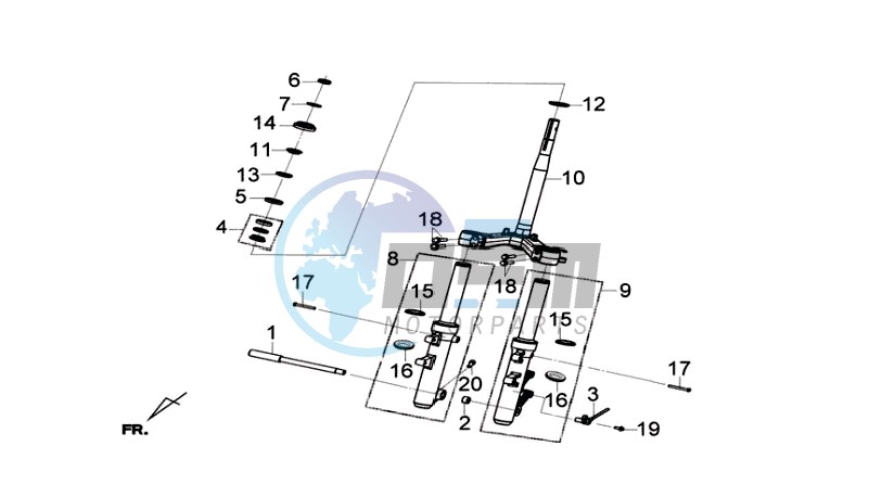 FRONT FORK/ STEERING HEAD BEARING / FRONT FORK