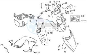 X'PRO 125 drawing REAR FENDER - MUDGUARD