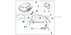 XL1000VA9 Ireland - (EK / ABS) drawing TOP BOX 45L PEARL CONCOURS BLACK