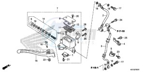 SH125ASG SH125D UK - (E) drawing FRONT BRAKE MASTER CYLINDER ( ABS)