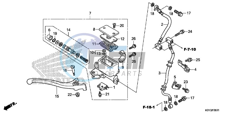 FRONT BRAKE MASTER CYLINDER ( ABS)