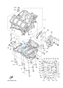 MT09 900 (1RCL 1RCM) drawing CRANKCASE