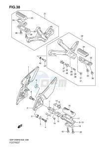 GSF1200 (E2) Bandit drawing FOOTREST