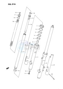 RM80 (E24) drawing FRONT FORK (MODEL L M N P R)