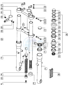 PACK-R_25-45kmh_K4-K7 50 K4-K7 drawing Front fork