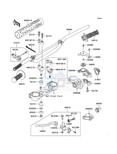 KX250 KX250R8F EU drawing Handlebar