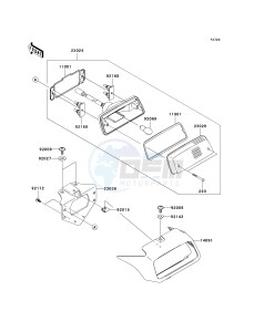 KSV 700 A [KFX 700] (A6F-A9F) A7F drawing TAILLIGHT-- S- -