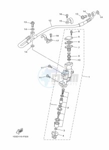 YZ125 (B0V6) drawing REAR MASTER CYLINDER