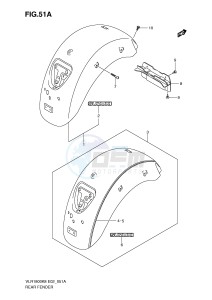 VLR1800 (E2) drawing REAR FENDER (MODEL K9)