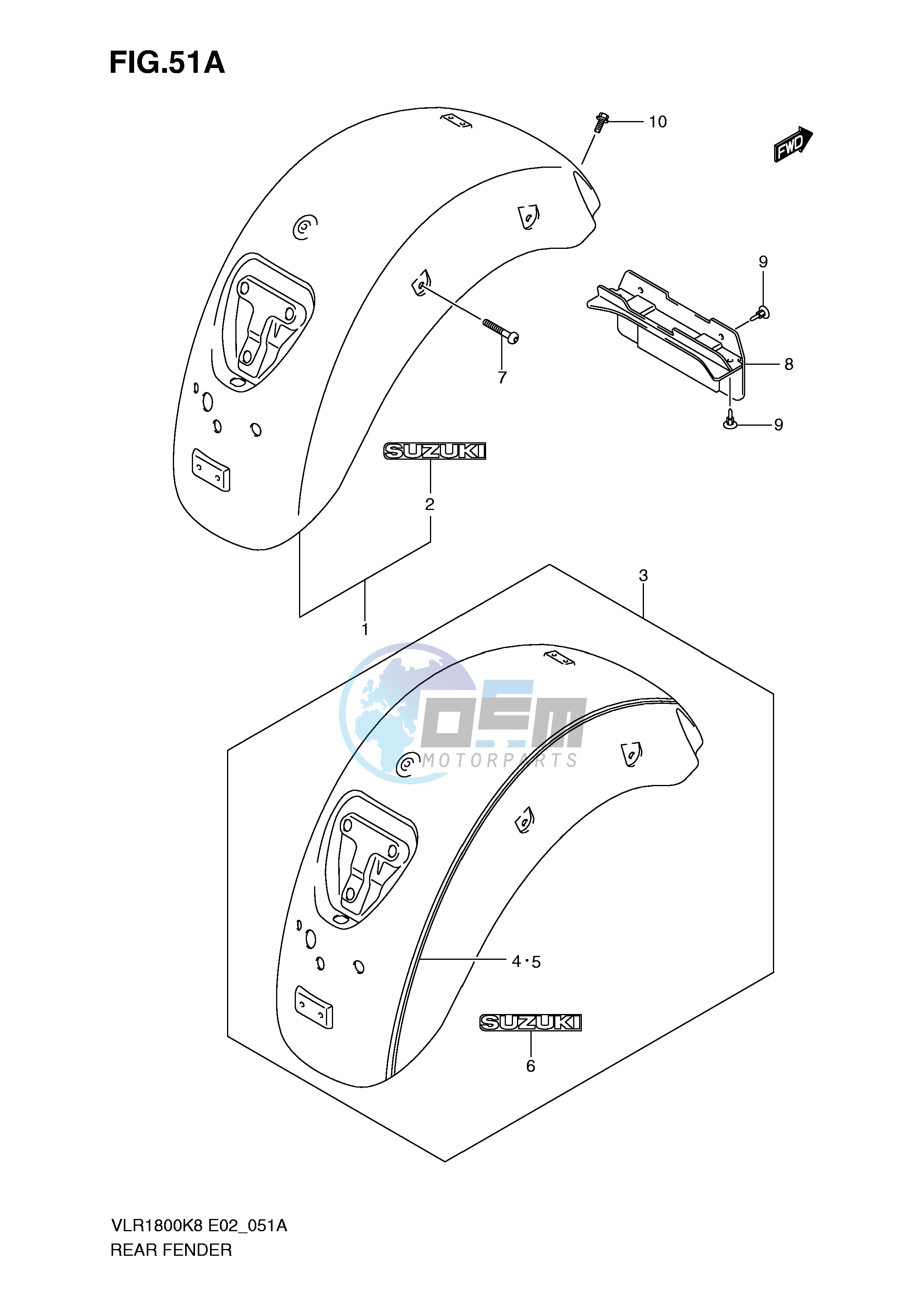 REAR FENDER (MODEL K9)