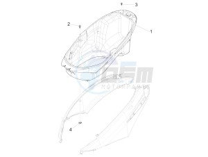 Fly 150 4T 3V ie (USA) drawing Helmet huosing - Undersaddle