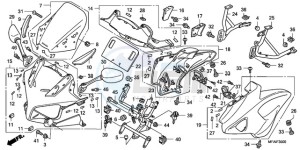 CBF1000S9 France - (F / ABS CMF) drawing COWL