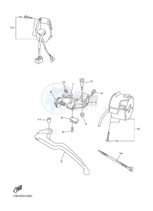 YZF-R6 600 R6 (2CXR) drawing HANDLE SWITCH & LEVER