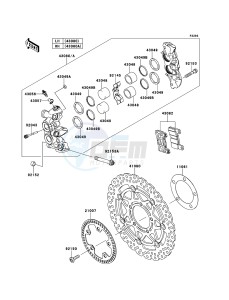 Z1000SX ABS ZX1000HCF FR GB XX (EU ME A(FRICA) drawing Front Brake