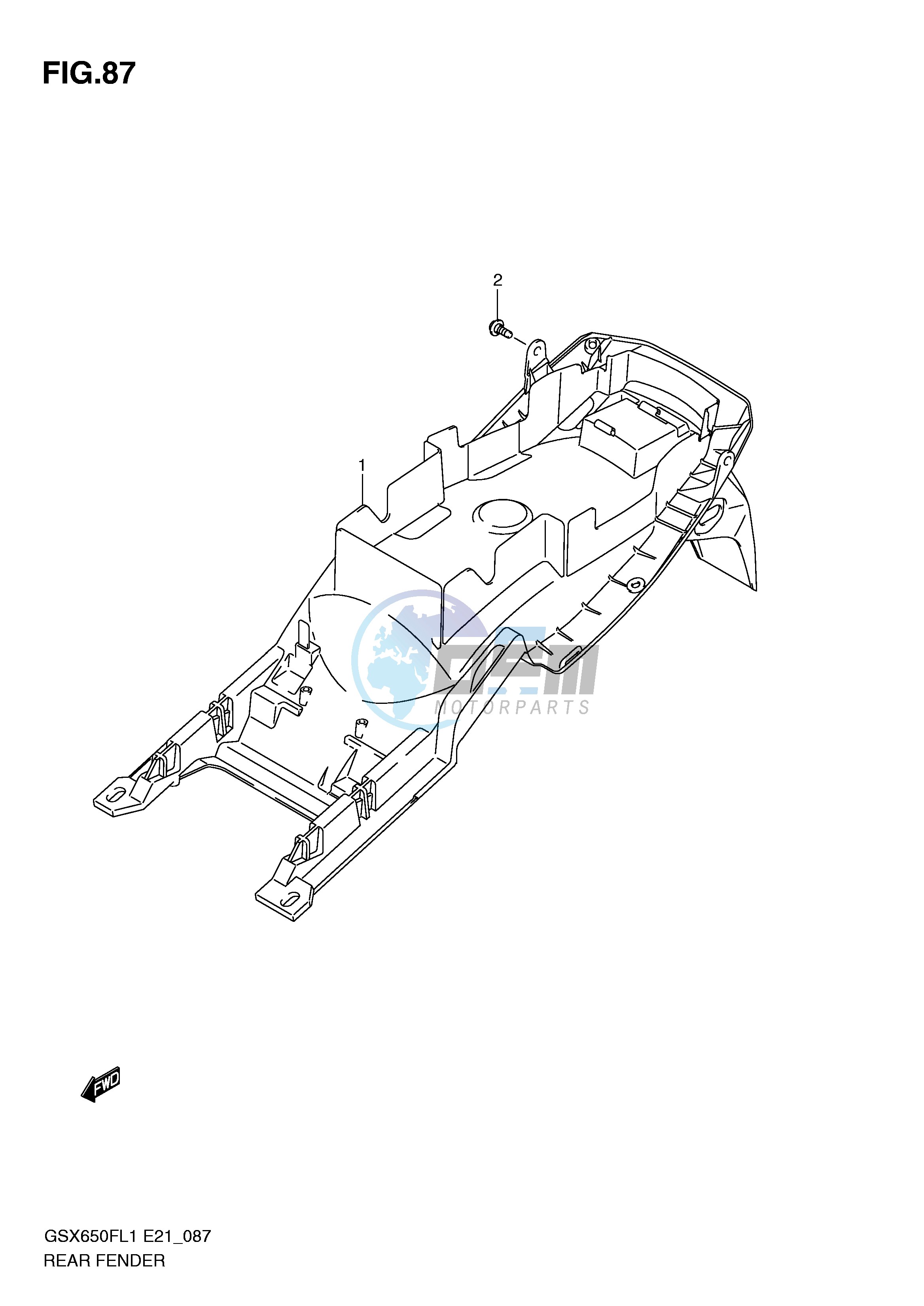 REAR FENDER (GSX650FAL1 E21)