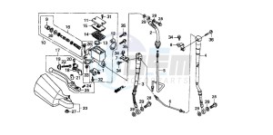 XL600V TRANSALP drawing FR. BRAKE MASTER CYLINDER