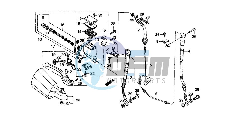 FR. BRAKE MASTER CYLINDER